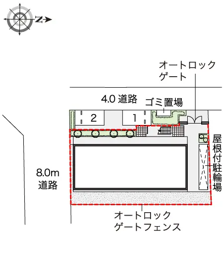 ★手数料０円★小平市仲町　月極駐車場（LP）